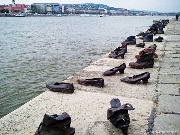 Shoes on the Danube Promenade Budapest Hungary